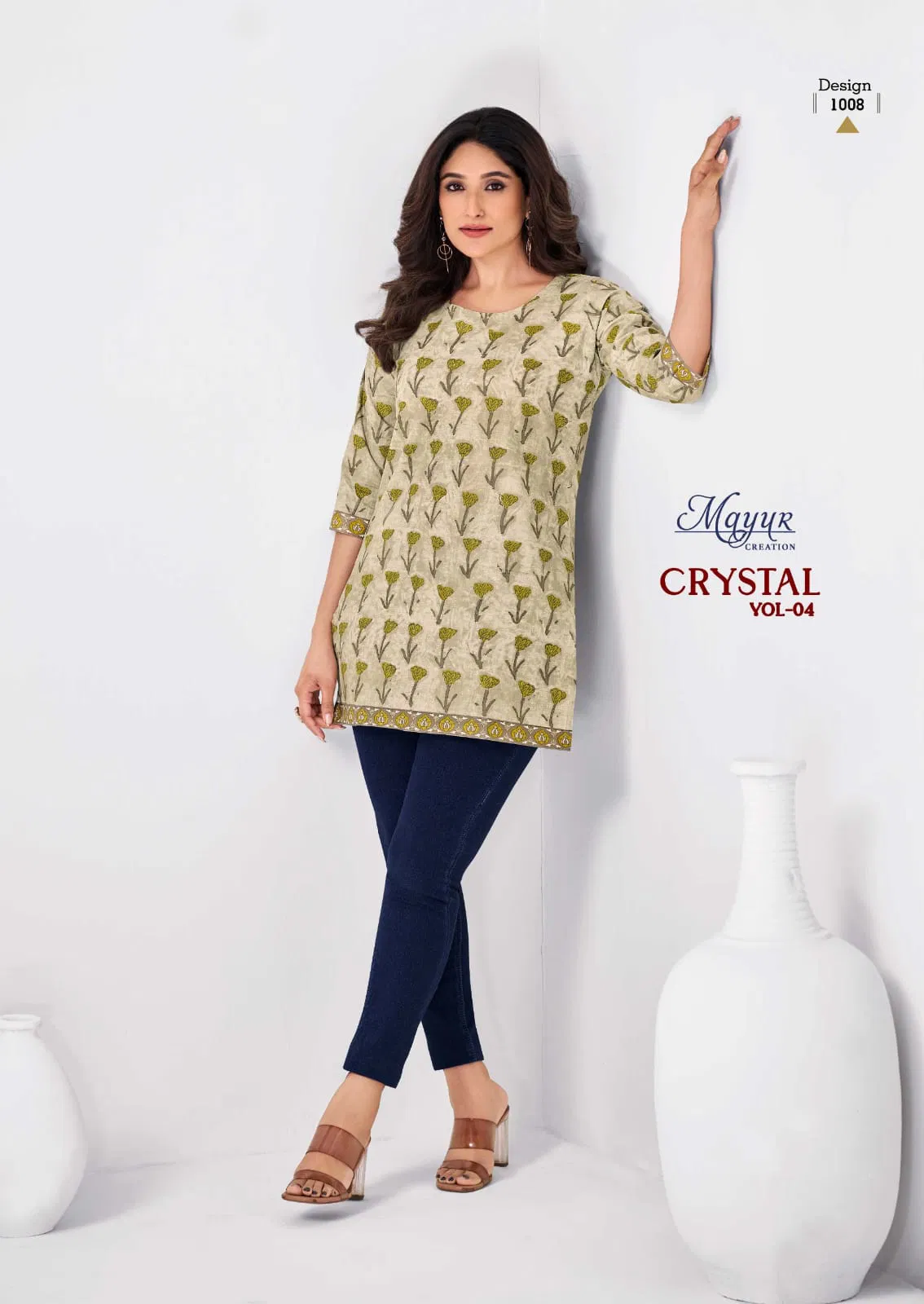 Crystal Vol 4 By Mayur Poplin Cotton Printed Ladies Top Orders In India